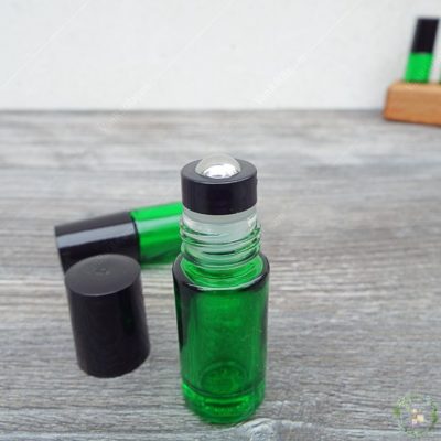 5 ml roll on üveg zöld