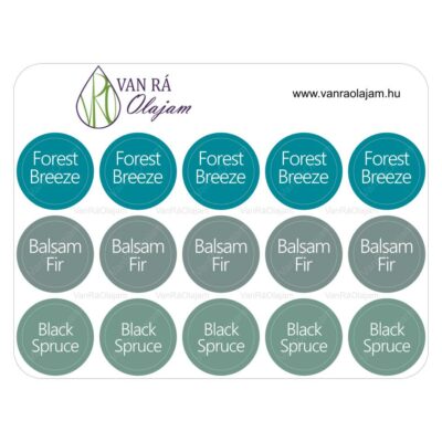 Forest Breeze-Balsam Fir-Black Spruce kupak címke