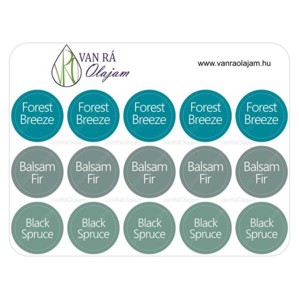 Forest Breeze-Balsam Fir-Black Spruce kupak címke