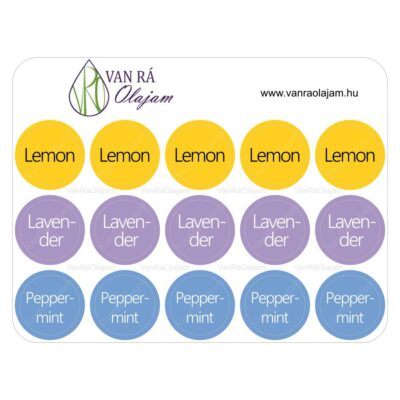 Lemon-Lavender-Peppermint kupak címke